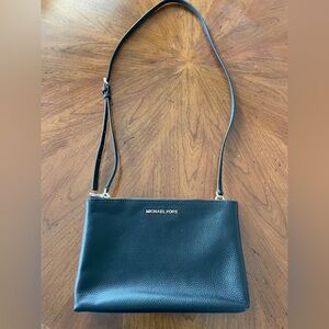 Michael Kors Black Pebbled Leather Crossbody Handbag
